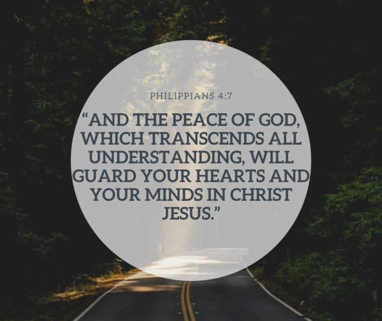 And the peace of God which transcending, will guard your heart and your minds in Christ Jesus