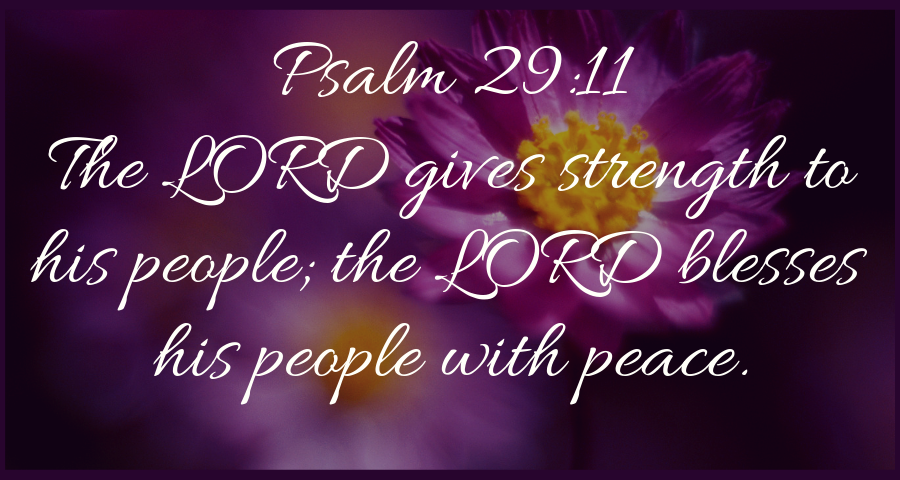 The LORD gives strength to his people; the LORD blesses his people with Peace