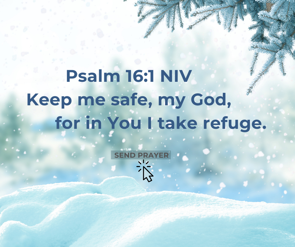 Psalm 16-1 NIV Keep me safe, my God, for in You I take refuge