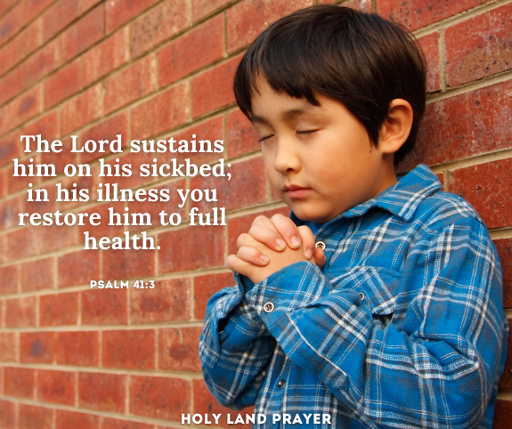 The Lord sustains him on his sickbed_ in his illness you restore him to full health. Psalm 413