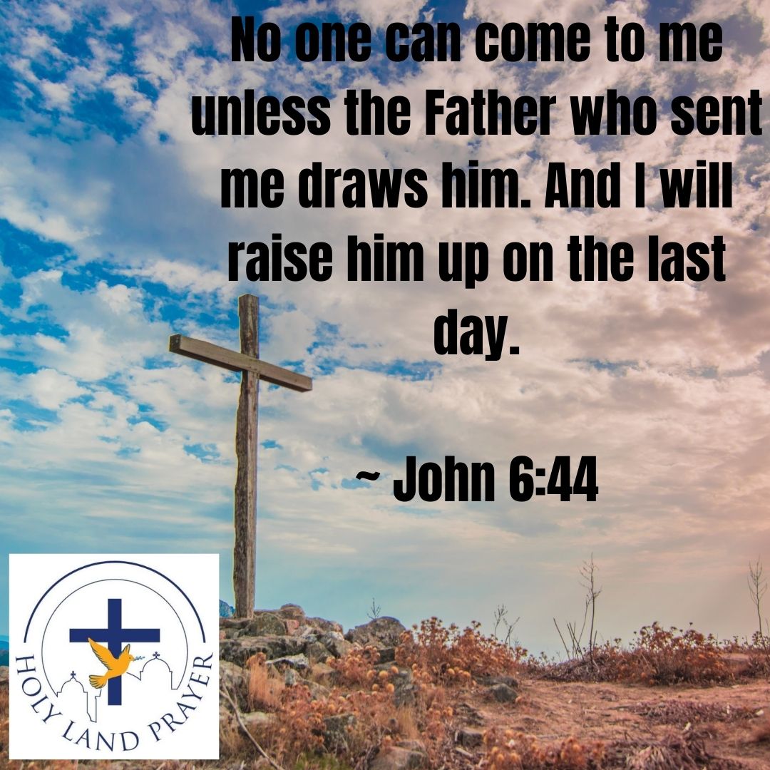 No man can come to me, unless The Father who has sent me will draw him, and I shall raise him in the last day